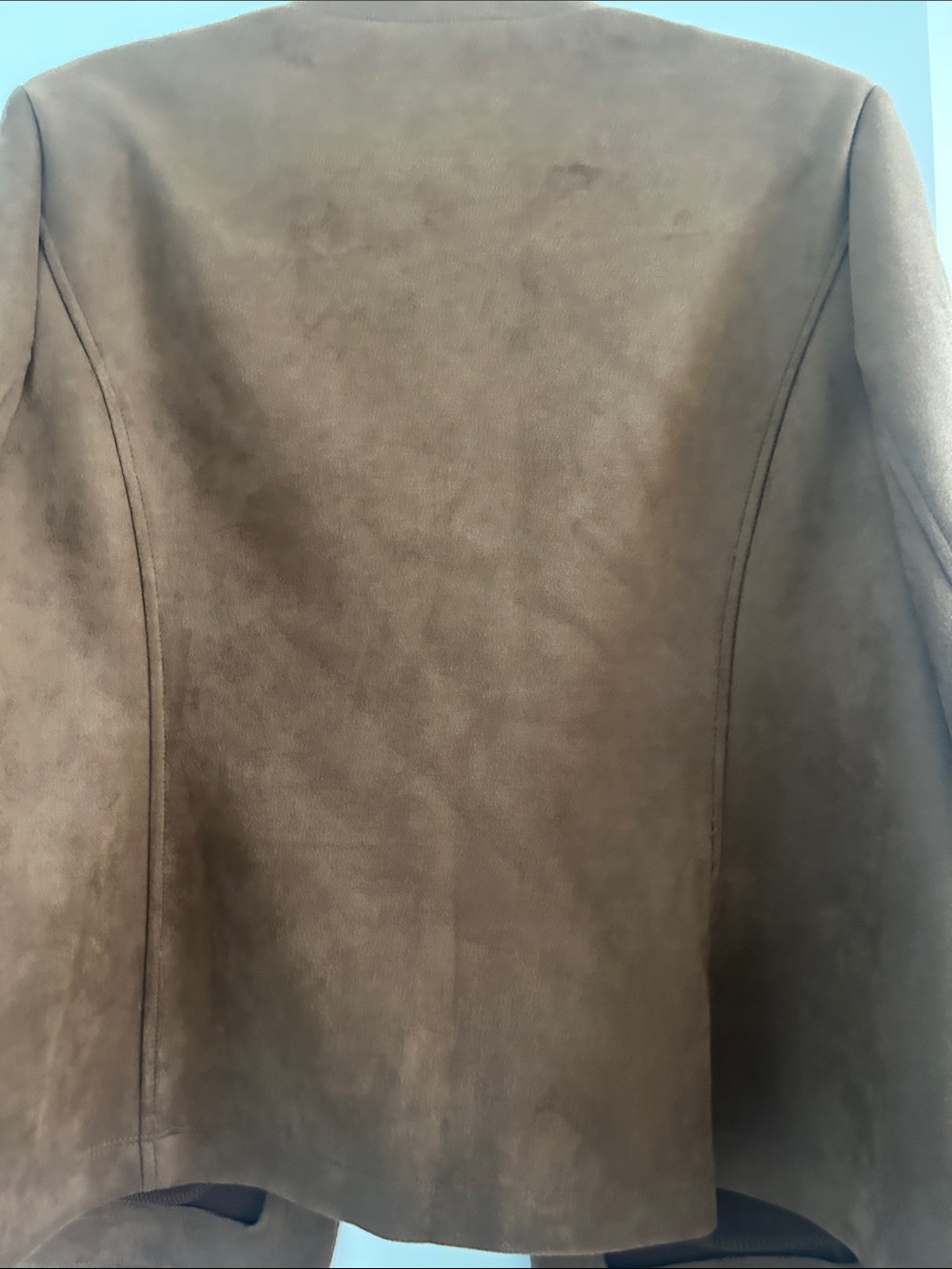 Brown Women's Suede Double-Breasted Jacket Brand New Tommy Hilfiger Faux - Picture 5 of 5